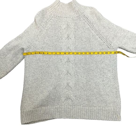 LA Hearts Tunic Cable Knit Oversized Sweater Pale Heather Gray Size S - Picture 8 of 8